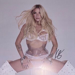 Kesha Signed Cum for Me Clear Insert and Vinyl